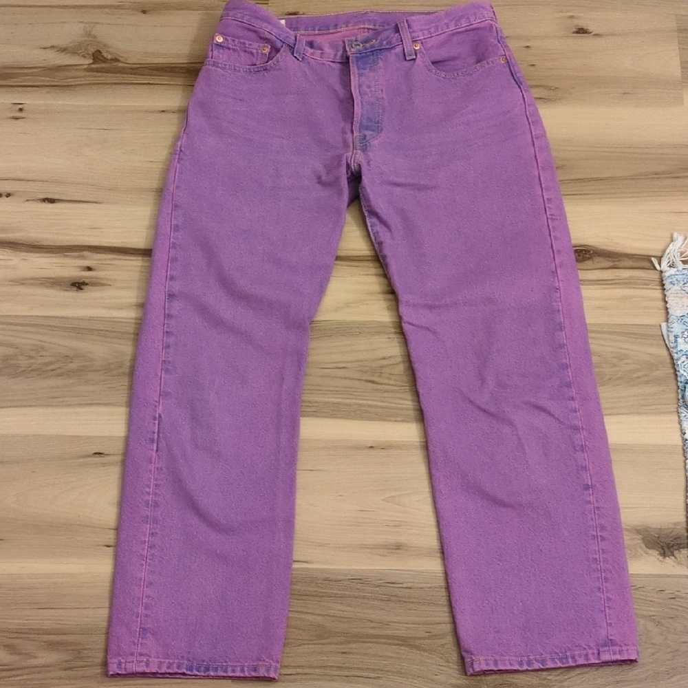 Pristine Levi's 501 '90s Purple Jeans Women's Size 29x30 - Picture 2 of 16